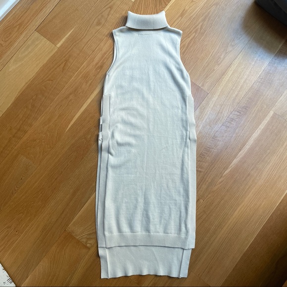 La Fee Verte Anthroplogie Long stretch ivory sweater turtleneck tunic - Picture 4 of 10